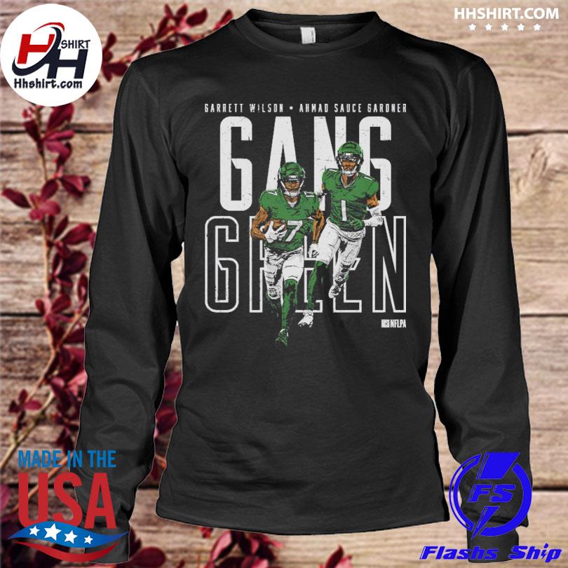 Sauce gardner & garrett wilson new york j gang green shirt, hoodie,  sweater, long sleeve and tank top