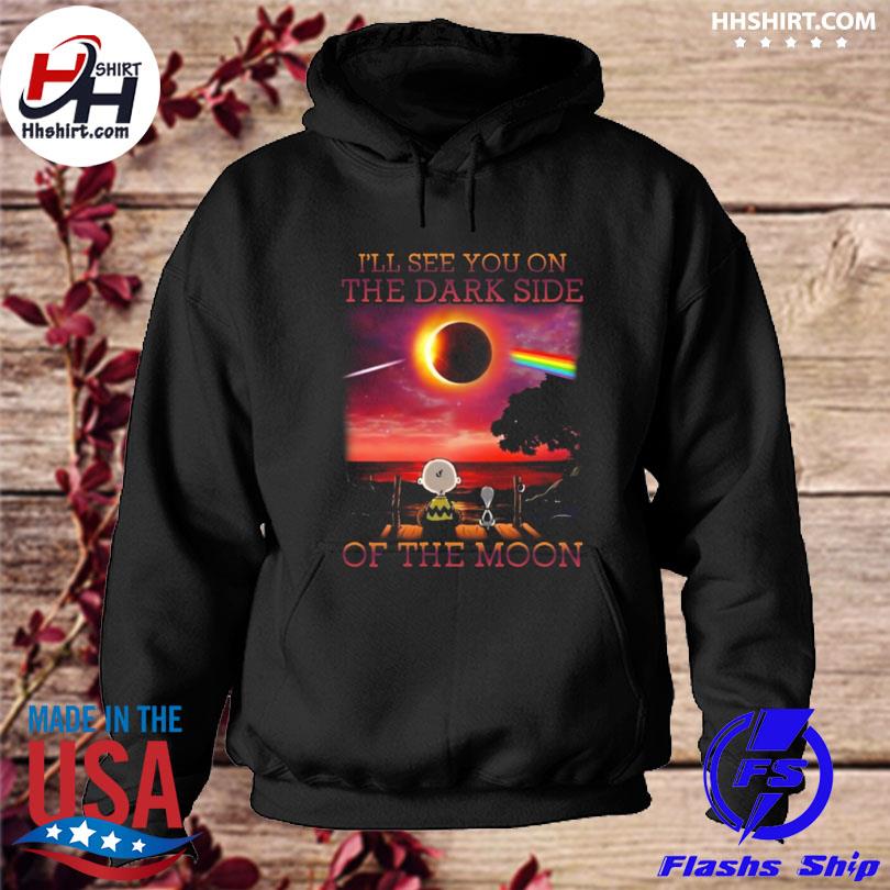Snoopy and Charlie Brown Pink Floyd I'll you on the dark side of the moon s hoodie