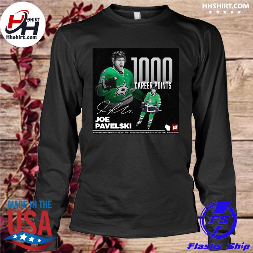 Joe Pavelski Dallas Stars 1000 points signature 2023 shirt, hoodie, sweater,  long sleeve and tank top