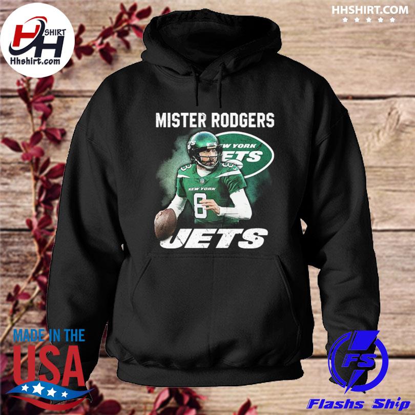 Men's Homage Aaron Rodgers Charcoal New York Jets Blitz Graphic T-Shirt