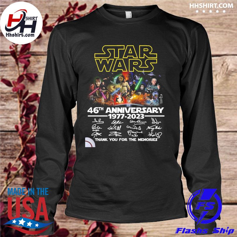 Star Wars 46th 1977-2023 Anniversary Thank For The Memories Tshirt Men 