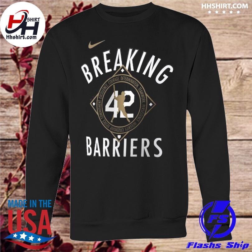 Jackie robinson brooklyn dodgers nike cooperstown collection breaking  barriers performance shirt, hoodie, longsleeve tee, sweater