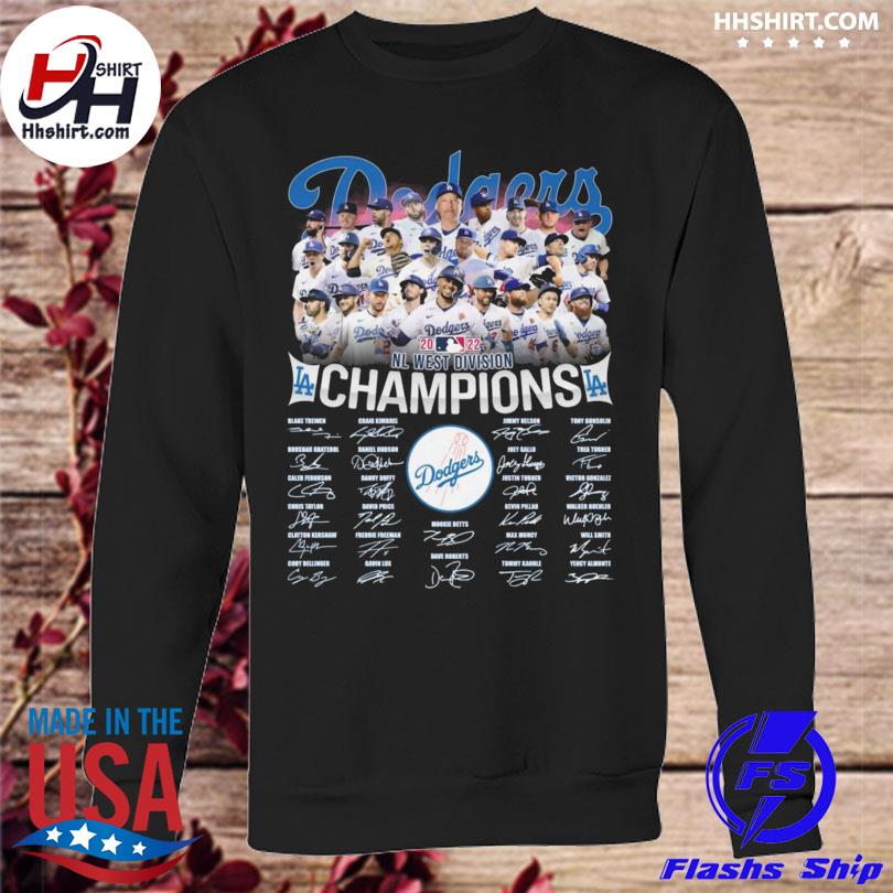 Official los angeles dodgers nl west division champions 2022 shirt