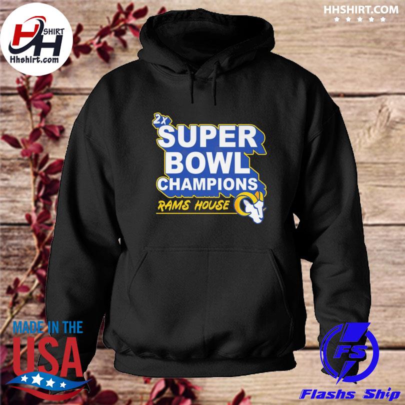 Two Time Super Bowl Champions Los Angeles Rams T-Shirt 2023 Gift