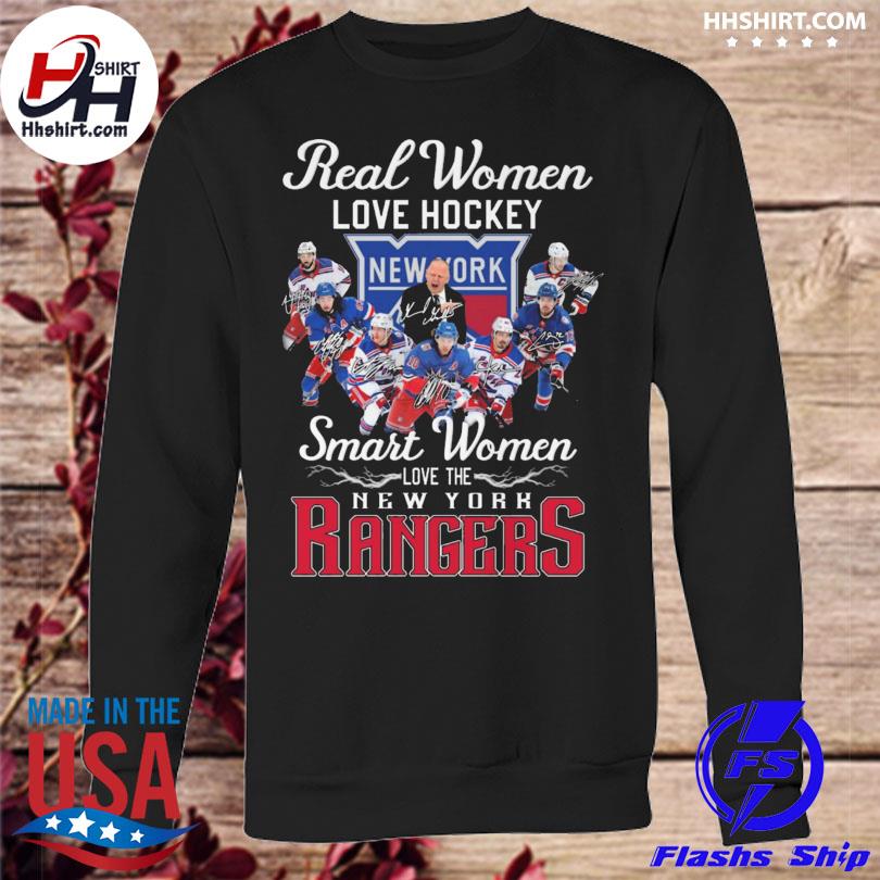 Real women love hockey smart women love the new york rangers t shirt, hoodie,  sweater, long sleeve and tank top