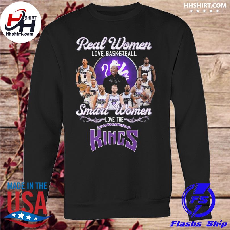 Real Women Love Basketball Smart Women Love The Sacramento Kings Shirt