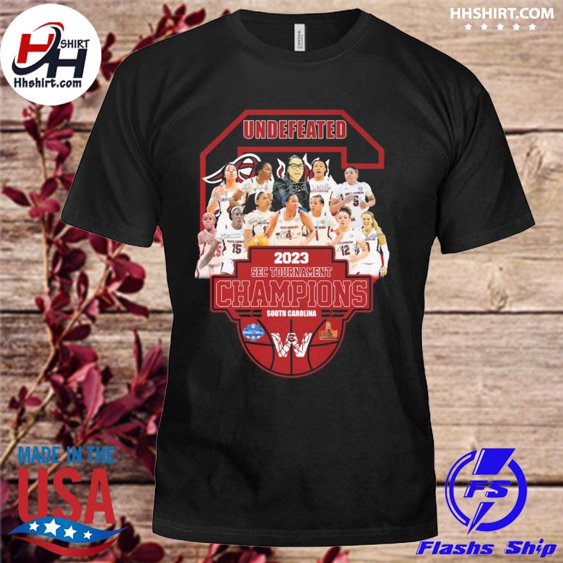 Undefeated South Carolina Women's Basketball 2023 SEC Tournament Champions  Signatures Shirt - Limotees