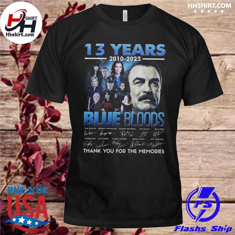 13 years 2010 2023 Blue Bloods thank you for the memories signatures shirt