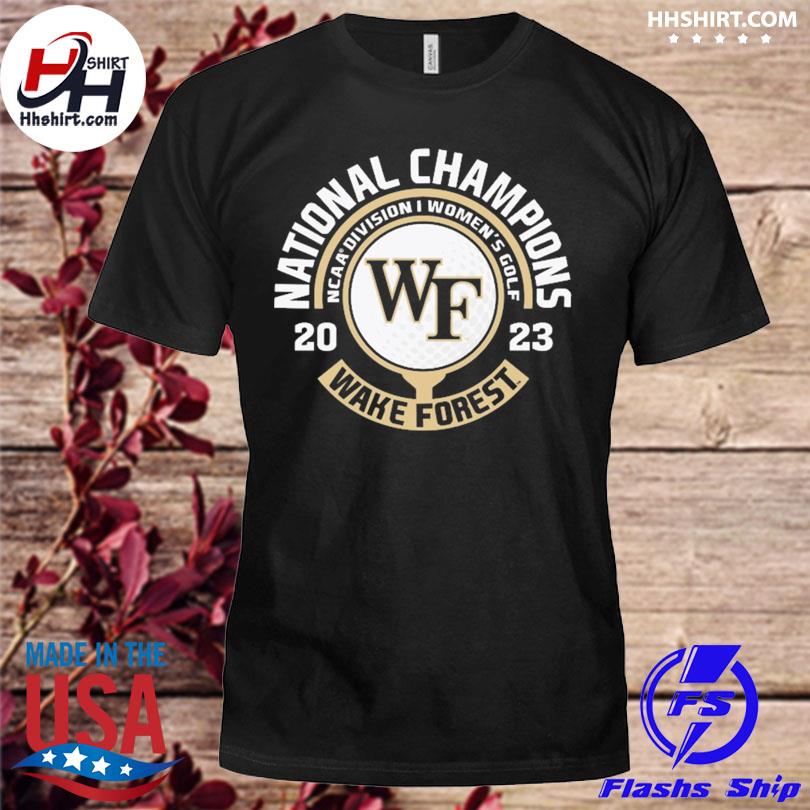 2023 NCAA Women's Golf National Champions Blue 84 Black Wake Forest Demon Deacons T-Shirt