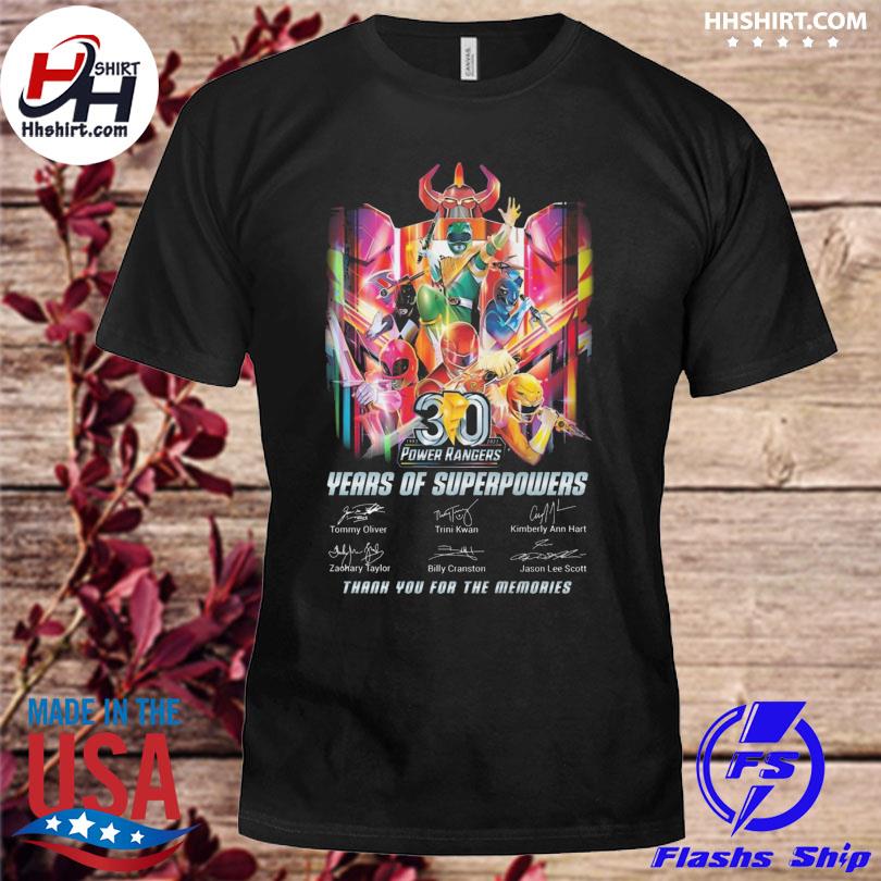 30 years 1993 2023 Superpowers thank you for the memories signatures shirt