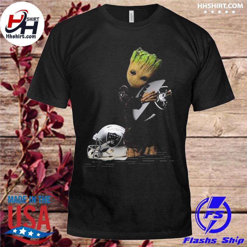 Baby Groot Hug los angeles raiders football 2023 shirt, hoodie