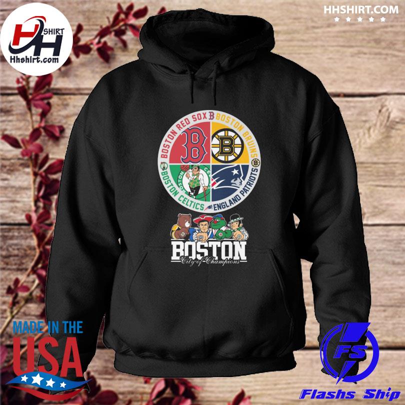 Boston bruins new england Patriots boston celtics boston red sox city of  champions shirt, hoodie, longsleeve tee, sweater