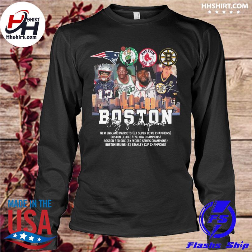 Boston City Of Champions Boston Red Sox Patriots Bruins Celtics 2023 Shirt