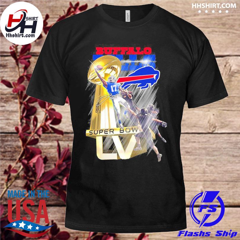 Buffalo bills josh allen super bowl trophy signature shirt, hoodie,  longsleeve tee, sweater