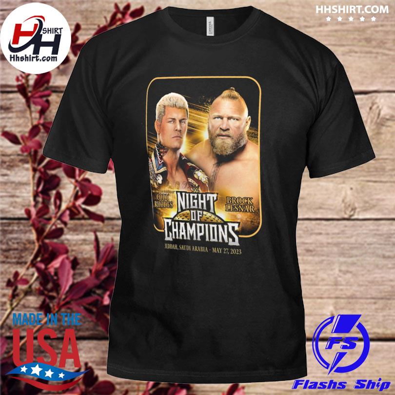 Cody Rhodes vs Brock Lesnar Night of Champions Matchup T-Shirt