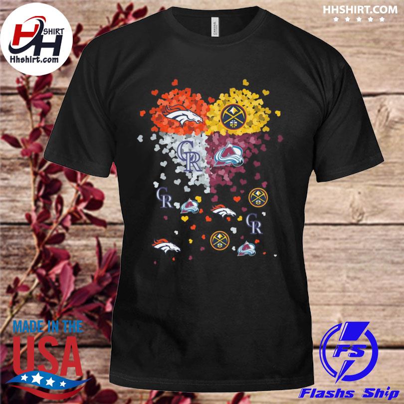 Denver broncos denver nuggets colorado avalanche colorado hearts 2023 shirty