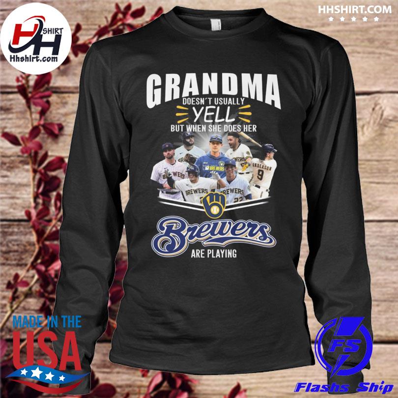 NEW FASHION Grandma Milwaukee Brewers Are Playing T-Shirt