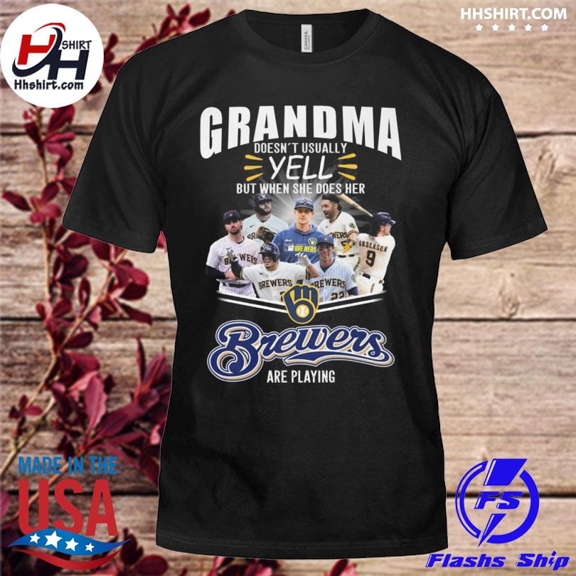 NEW FASHION Grandma Milwaukee Brewers Are Playing T-Shirt