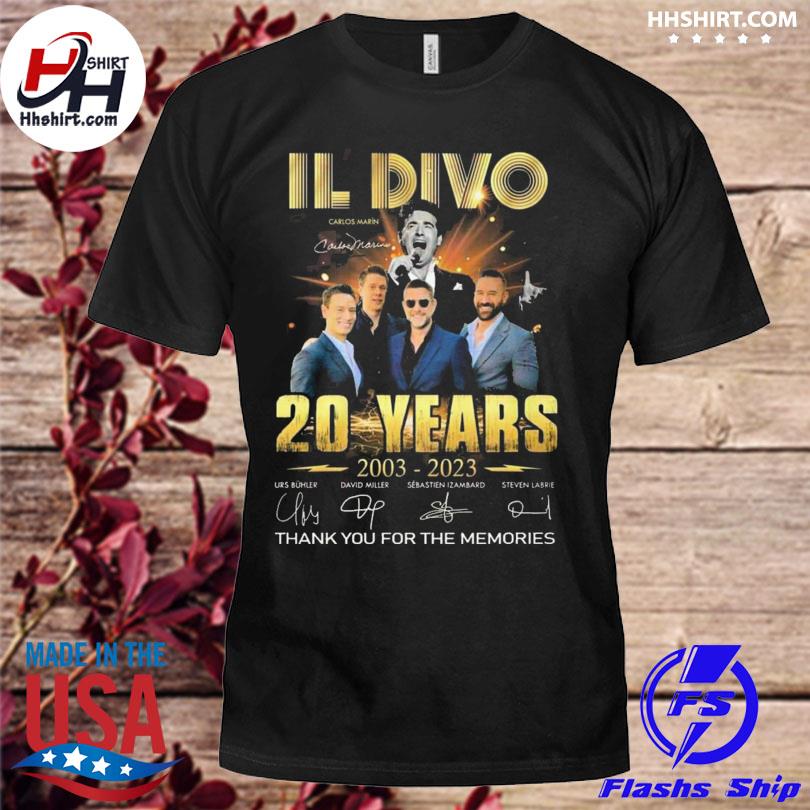 Il divo 20 years 2003 2023 thank you for the memories signatures shirt