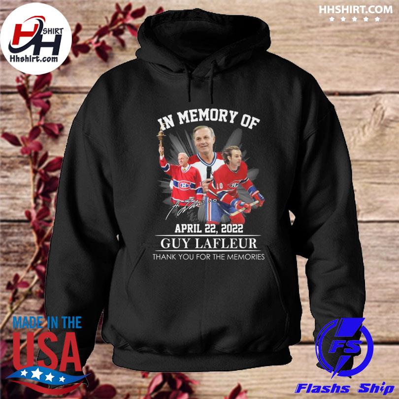 In memory of April 22,2022 Guy Lafleur thank you for the memories signature  shirt, hoodie, sweater, long sleeve and tank top