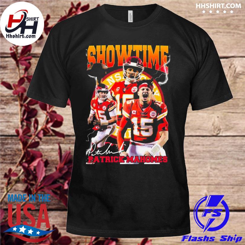 Official Number 15 Kansas City Chief Showtimes Patrick Mahomes t-shirt,  hoodie, sweater, long sleeve and tank top