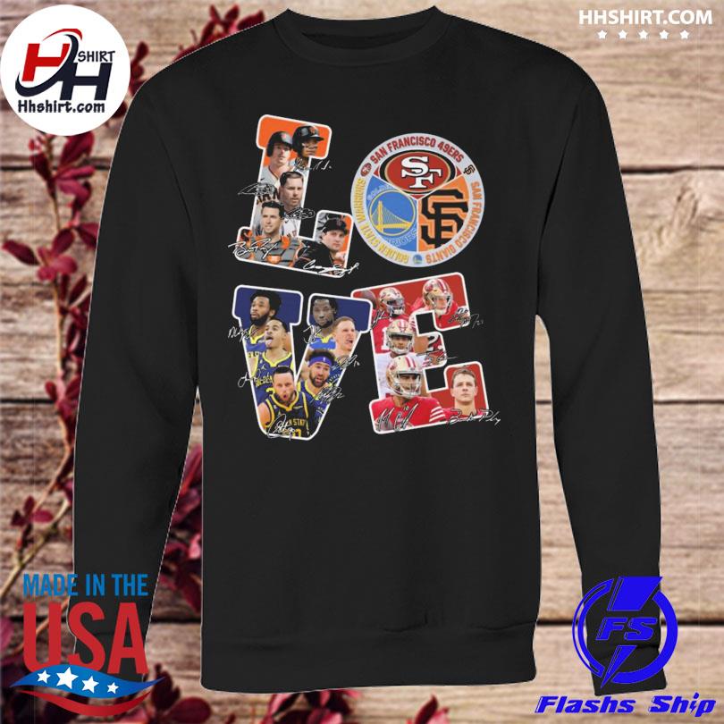 San Francisco 49ers Warriors Giants teams logo 2023 T-shirt, hoodie,  sweater, long sleeve and tank top