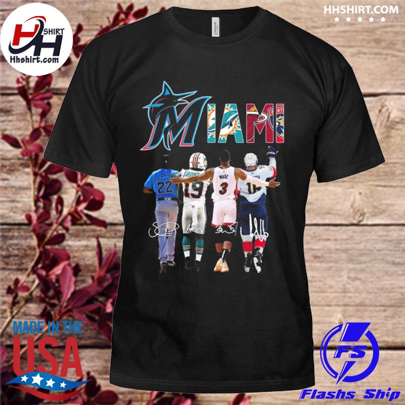 Miami Sports Teams Signed Miami Marlins Miami Dolphins Miami Heat  signatures Shirt, hoodie, longsleeve tee, sweater