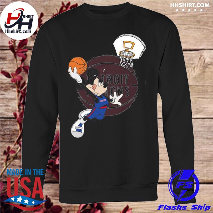 Detroit Pistons NBA Mickey Mouse player cartoon 2023 shirt, hoodie