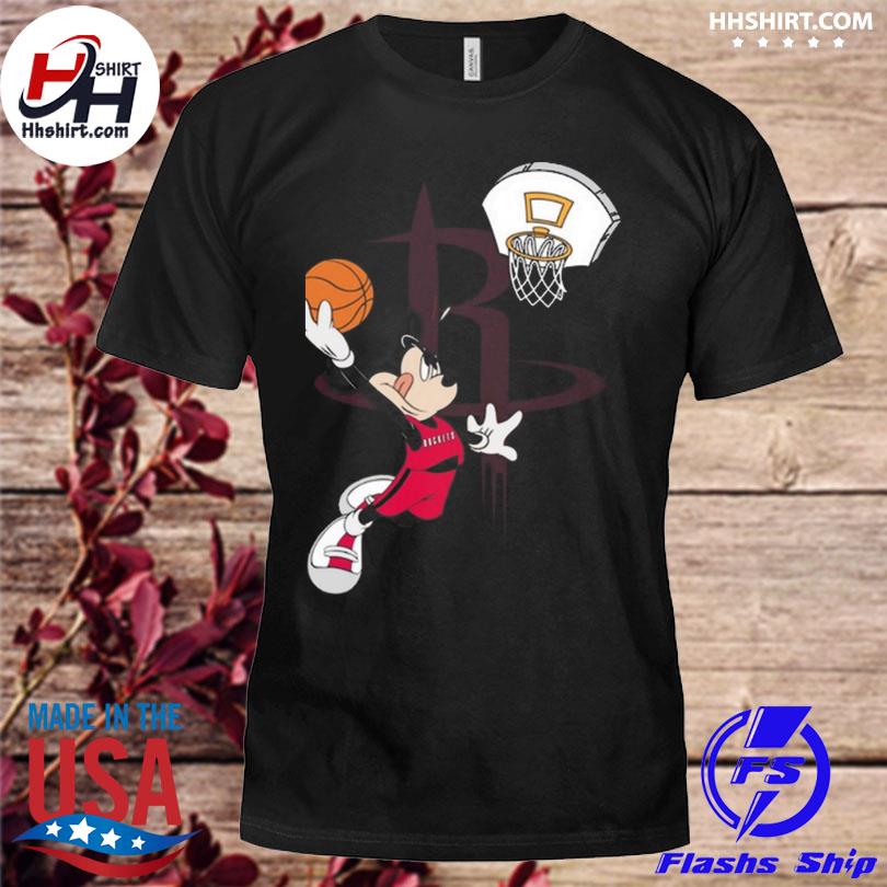 Mickey Mouse basketball Houston Rockets logo 2023 shirt