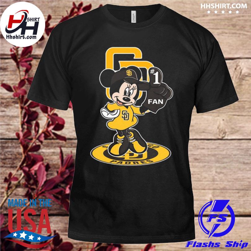 San Diego Padres Mickey Mouse x San Diego Padres Baseball Jersey