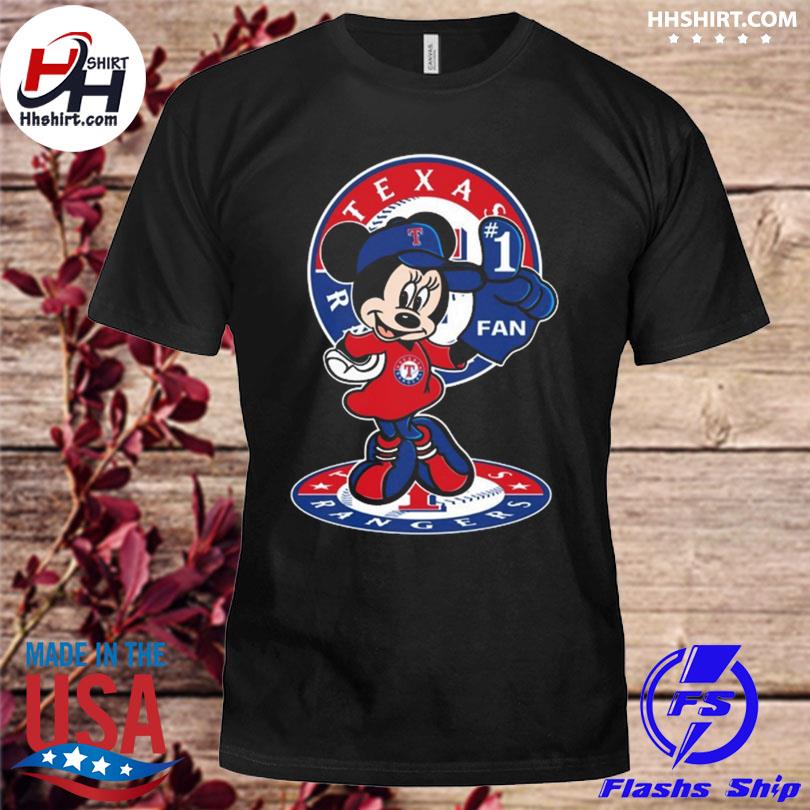 Mickey Mouse Hat Texas Rangers fan 1 logo baseball 2023 shirt