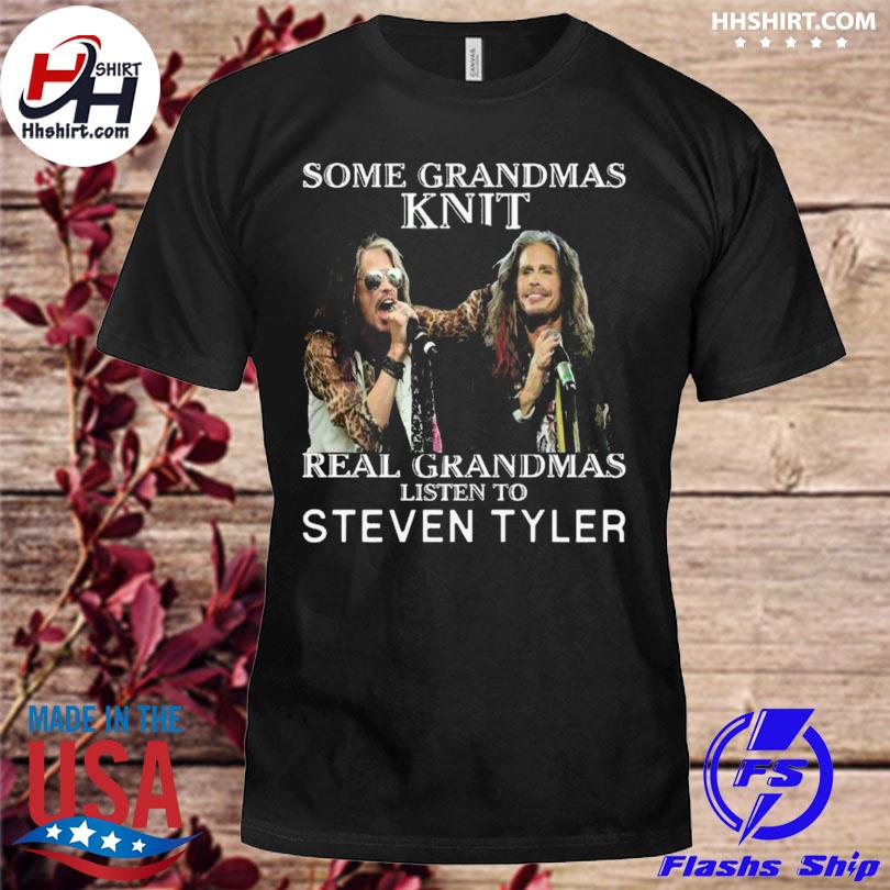 Never underestimate a grandma who listens to steven tyler shirt