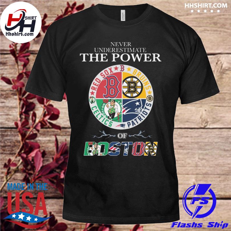 Never underestimate the power of boston four team sports 2023 shirt