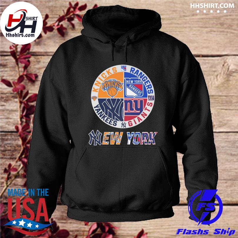 New york knicks new york rangers new york yankees new york giants 2023 s hoodie