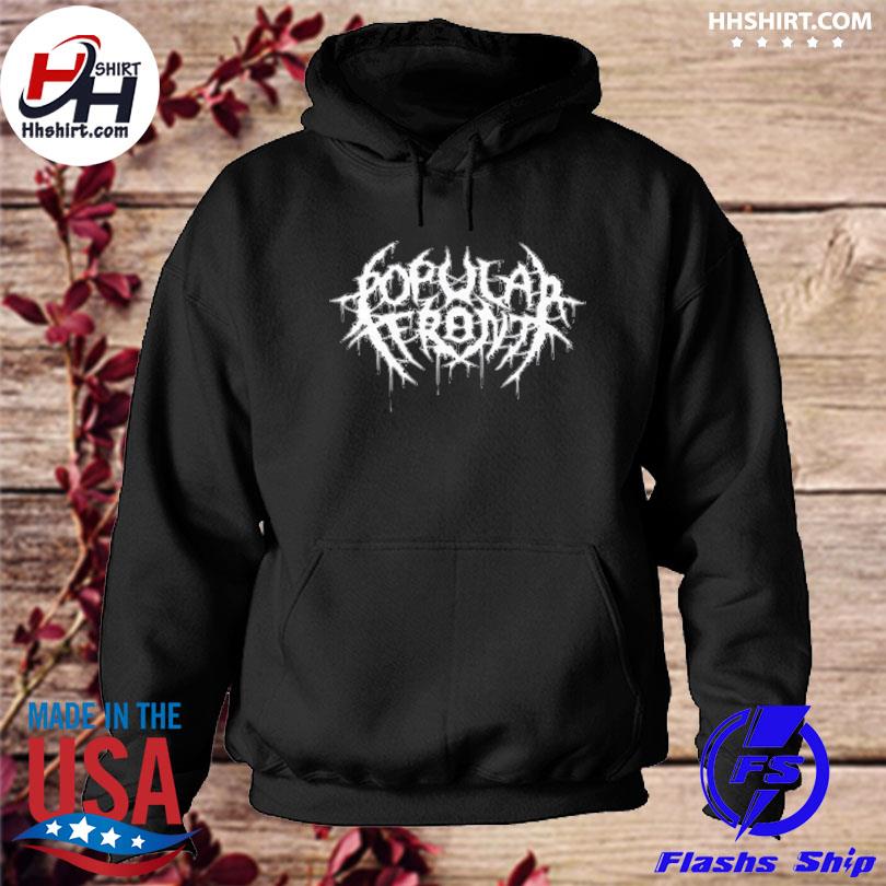 Popular front shop black metal 2023 s hoodie
