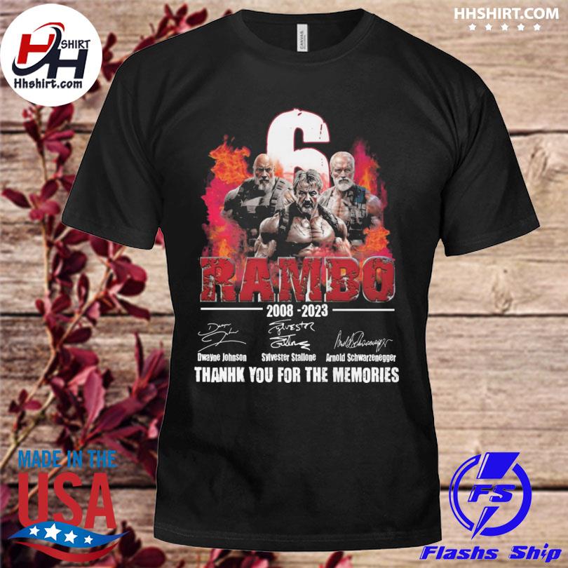 Rambo 2008 2023 thank you for the memories signatures shirt