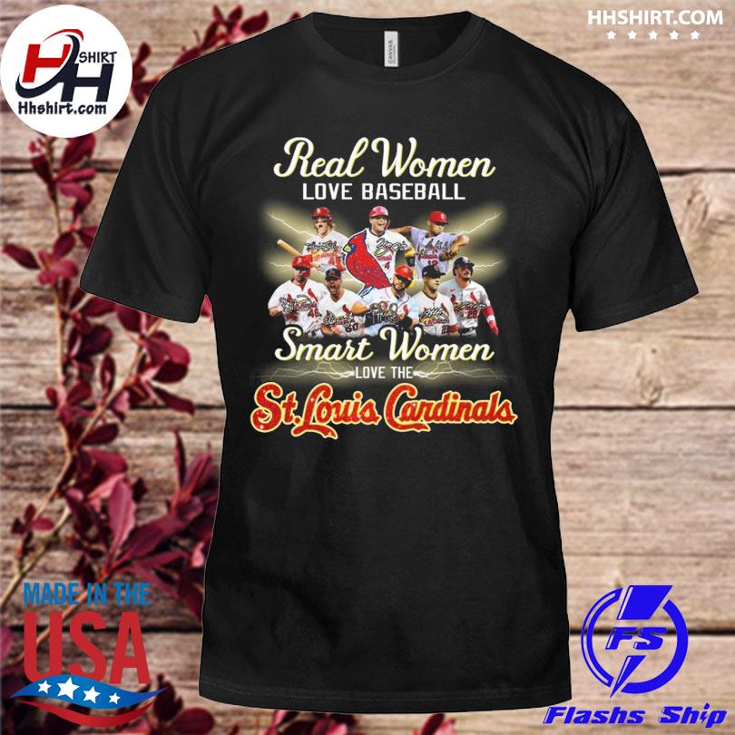 Real women love baseball smart women love the St Louis Cardinals 2023 shirt