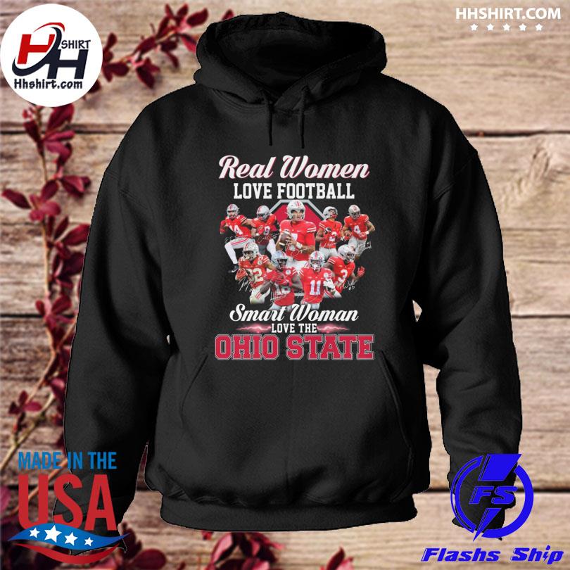 Real women love football smart women love the Ohio State Buckeyes signatures 2023 s hoodie