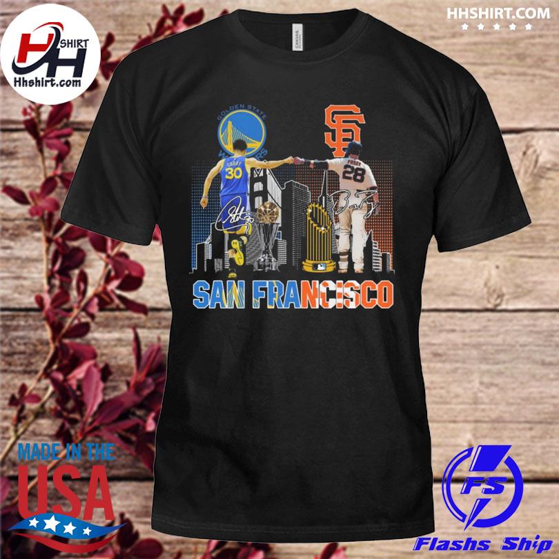 San Francisco Giants Golden State Warriors Stephen Curry and Posey signatures shirt