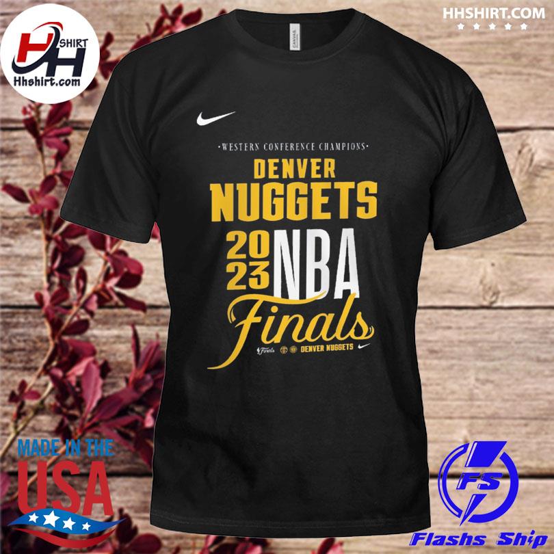 Western conference champions denver nuggets nike youth 2023 nba finals shirt