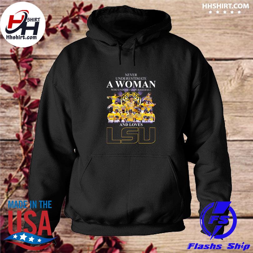 Product never underestimate a woman who understands baseball and love  tigers shirt, hoodie, sweater, long sleeve and tank top