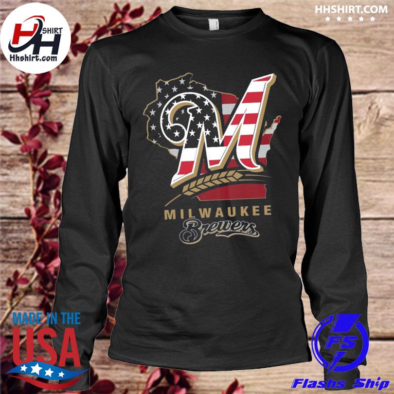 Milwaukee Brewers American Flag 2023 shirt, hoodie, sweater, long