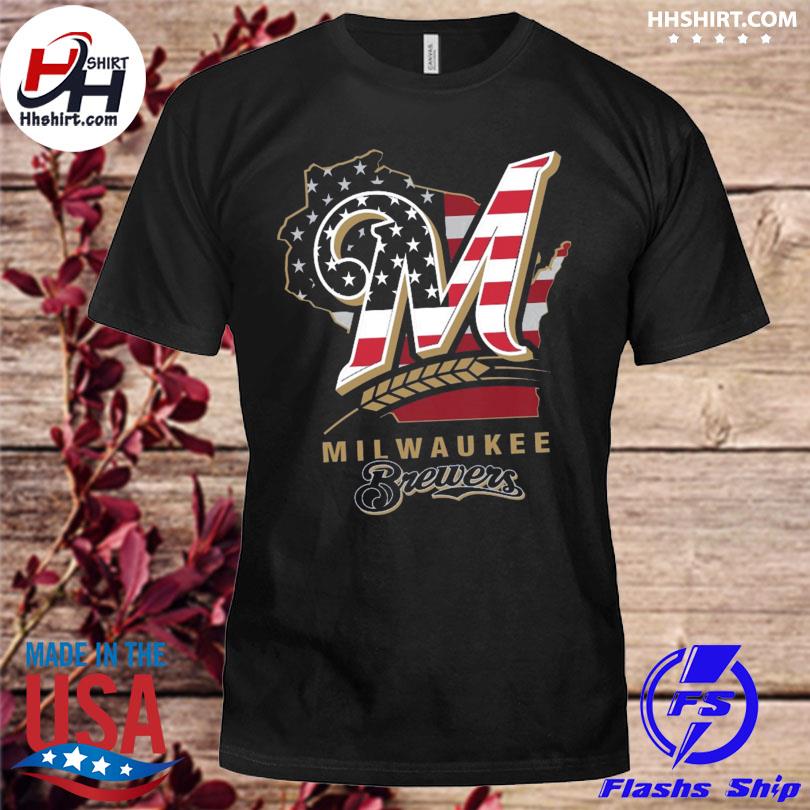 Milwaukee Brewers American Flag 2023 shirt, hoodie, sweater, long