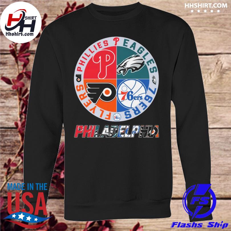 Official philadelphia Circle Logo Sport Teams Phillies Eagles Flyers 76ers  Shirt, hoodie, sweater, long sleeve and tank top