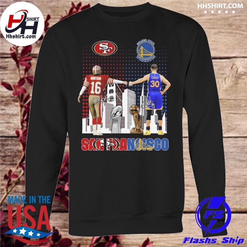 Skyline San Francisco Sport Team Joe Montana and Stephen Curry Signatures  shirt, hoodie, sweater, long sleeve and tank top