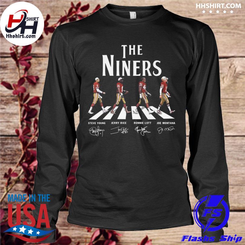 The Niners San Francisco 49ers Abbey Road Signatures 2023 T-shirt,Sweater,  Hoodie, And Long Sleeved, Ladies, Tank Top