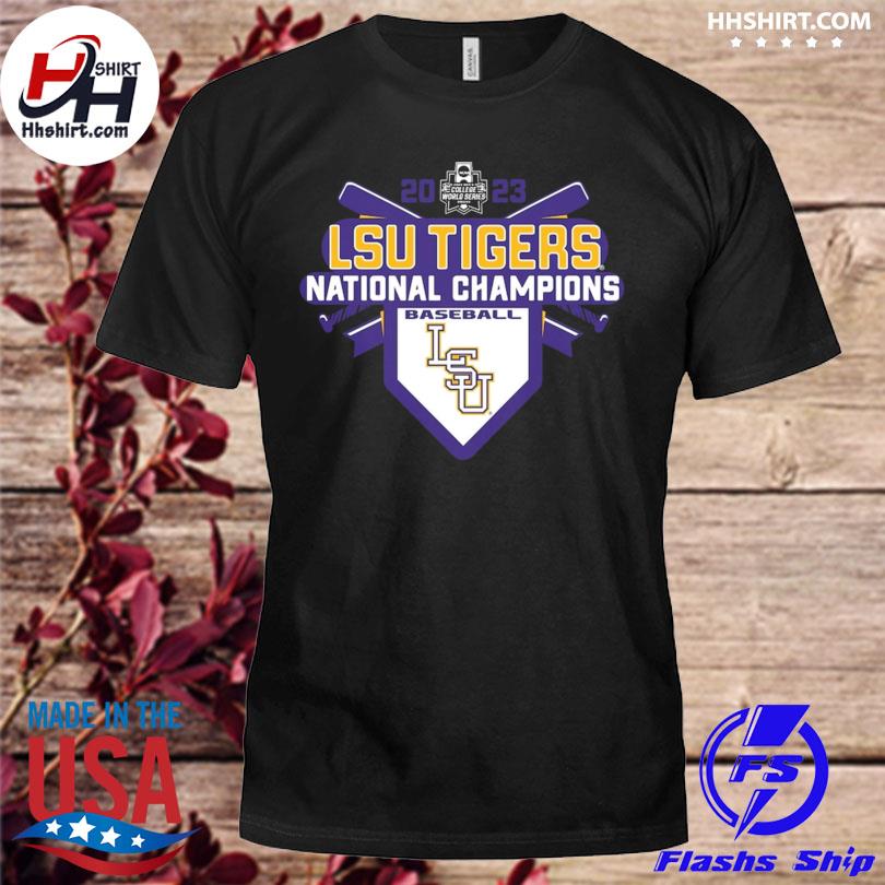 Lsu Tigers 2023 Ncaa Men's Baseball College World Series Champions Schedule  T-shirt