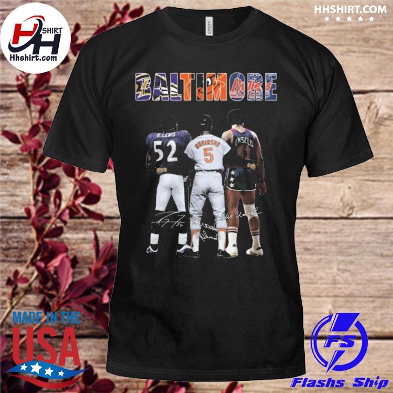 Baltimore Ravens Lewis Orioles Robinson Bullets Unselo T Shirt