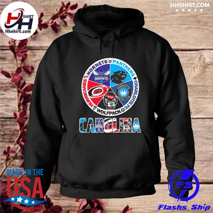 Carolina Panthers And Hurricanes Hornets Logo shirt, hoodie, sweater, long  sleeve and tank top