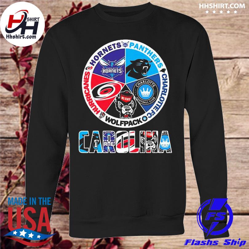 Carolina Panthers And Hurricanes Hornets Logo shirt, hoodie